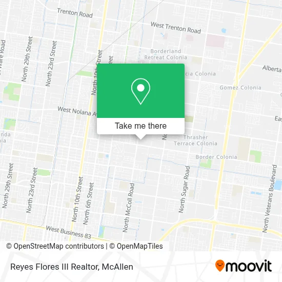 Reyes Flores III Realtor map