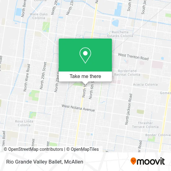Rio Grande Valley Ballet map