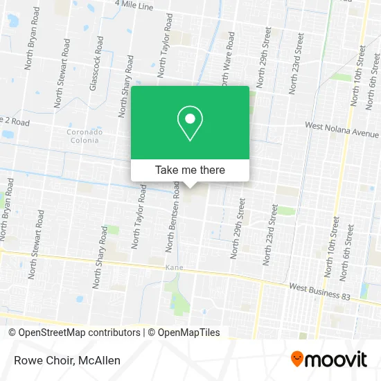 Rowe Choir map