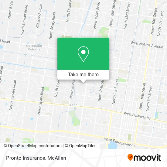 Pronto Insurance map