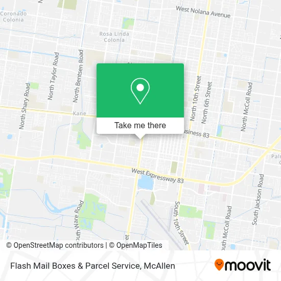 Flash Mail Boxes & Parcel Service map