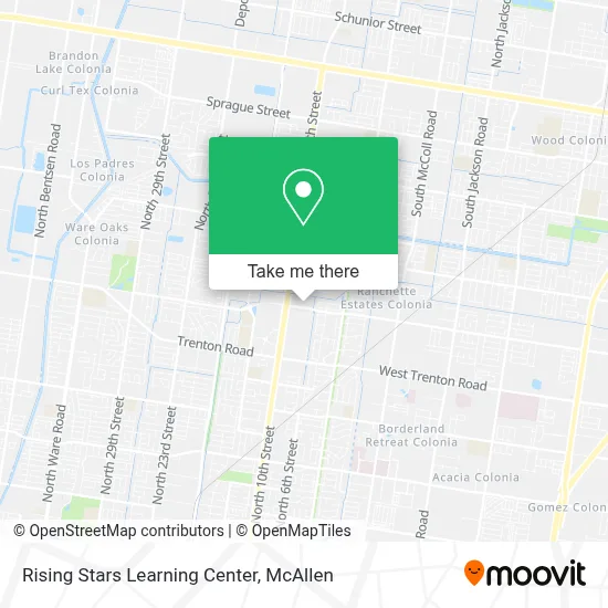 Rising Stars Learning Center map