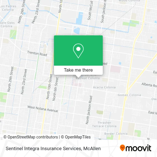 Sentinel Integra Insurance Services map