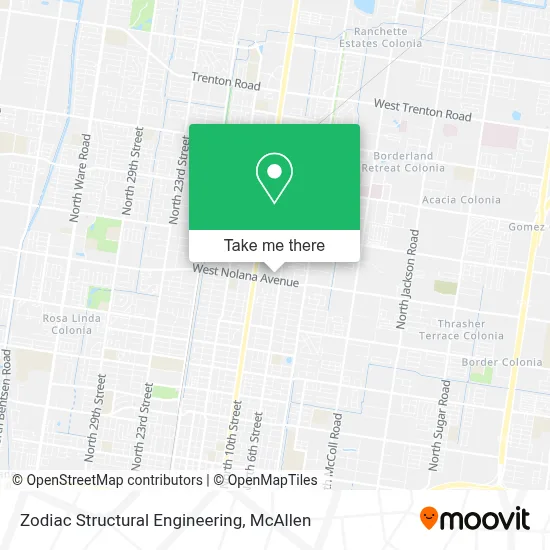 Zodiac Structural Engineering map