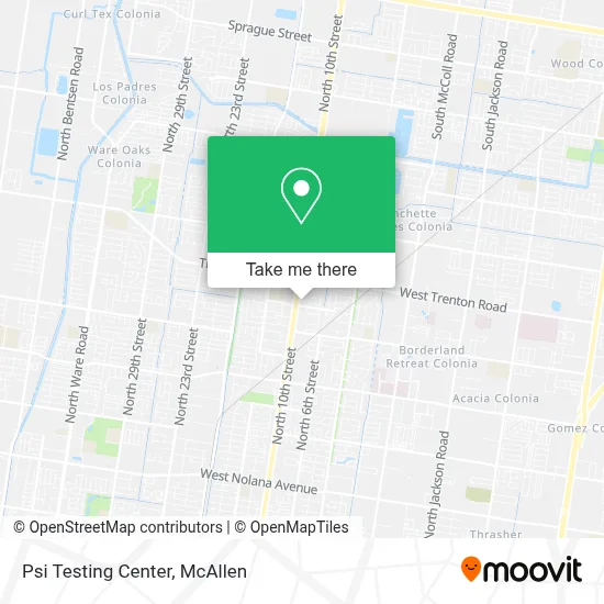 Psi Testing Center map