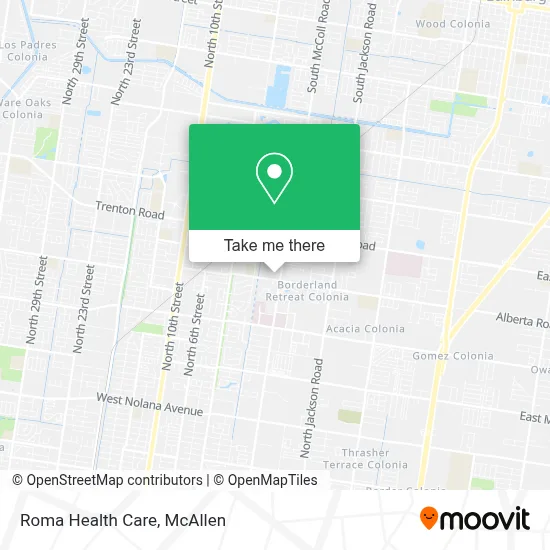 Roma Health Care map