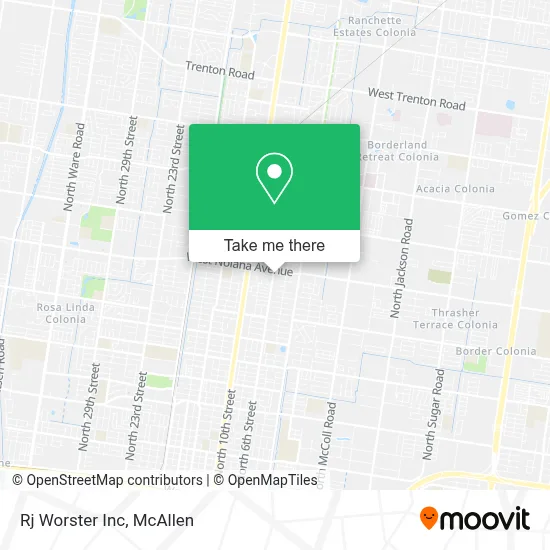 Rj Worster Inc map