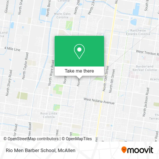 Rio Men Barber School map