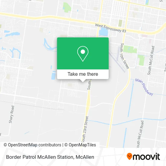 Border Patrol McAllen Station map