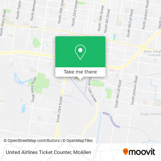 United Airlines Ticket Counter map