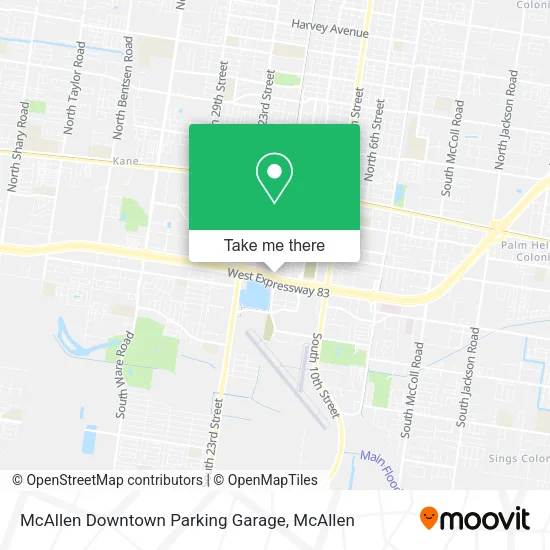 Mapa de McAllen Downtown Parking Garage