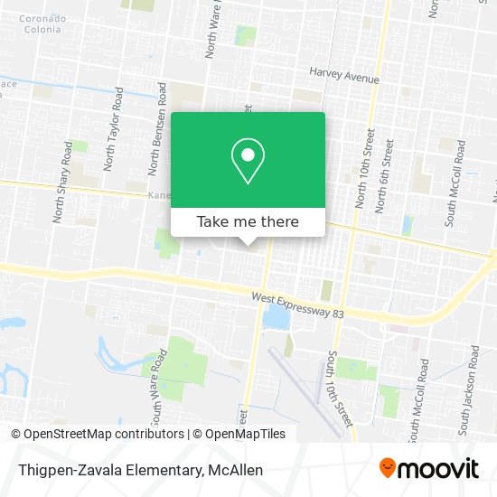 Thigpen-Zavala Elementary map
