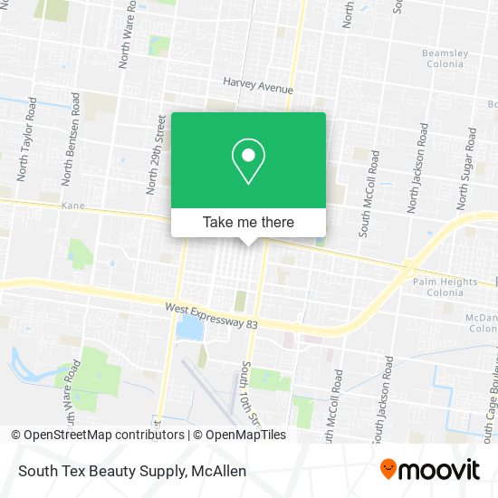 Mapa de South Tex Beauty Supply