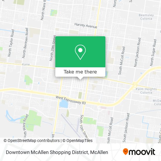 Downtown McAllen Shopping District map