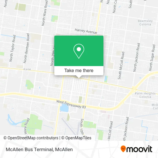 Mapa de McAllen Bus Terminal