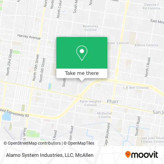 Alamo System Industries, LLC map
