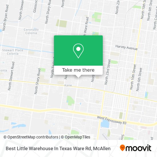 Mapa de Best Little Warehouse In Texas Ware Rd