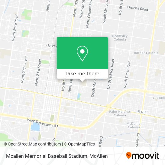 Mapa de Mcallen Memorial Baseball Stadium