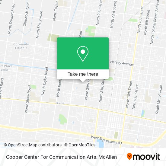 Mapa de Cooper Center For Communication Arts