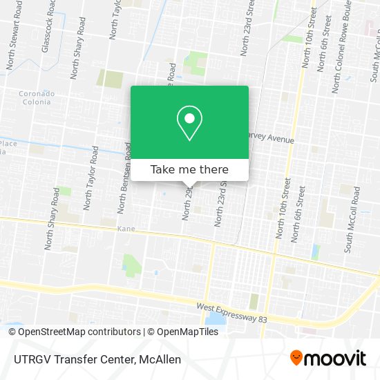 Mapa de UTRGV Transfer Center