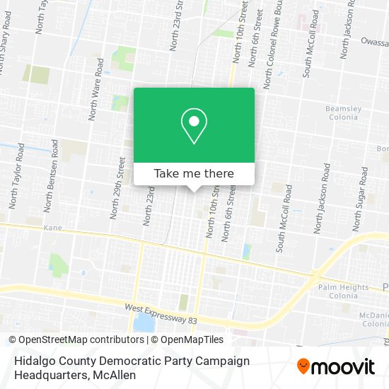Hidalgo County Democratic Party Campaign Headquarters map