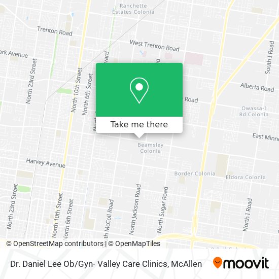 How to get to Dr. Daniel Lee Ob / Gyn- Valley Care Clinics in Mcallen by  Bus?
