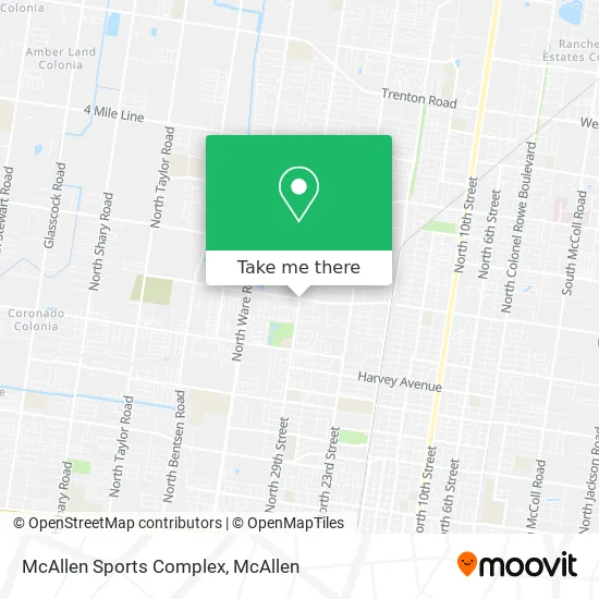 McAllen Sports Complex map