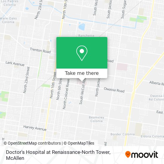 Doctor's Hospital at Renaissance-North Tower map