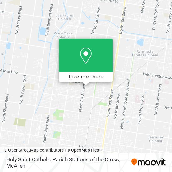 Holy Spirit Catholic Parish Stations of the Cross map