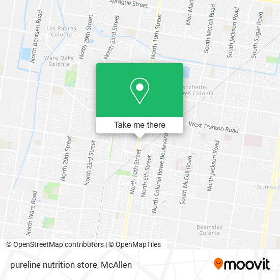 pureline nutrition store map