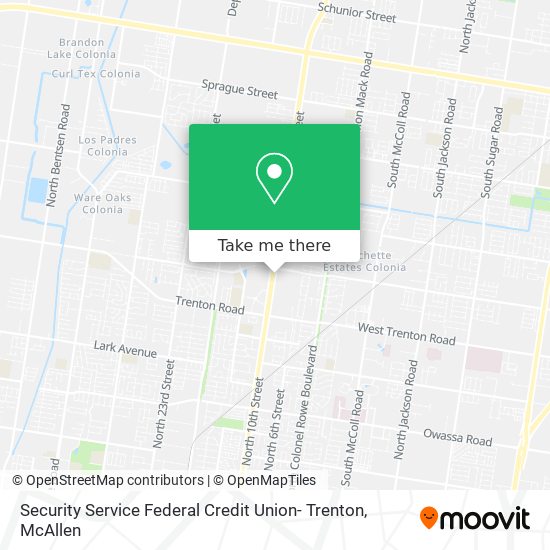 Security Service Federal Credit Union- Trenton map