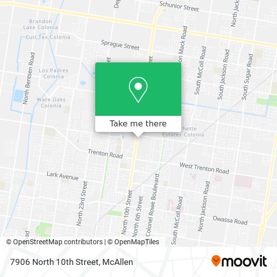7906 North 10th Street map