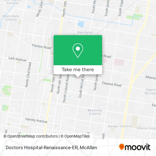 Doctors Hospital-Renaissance-ER map