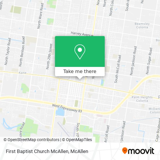First Baptist Church McAllen map