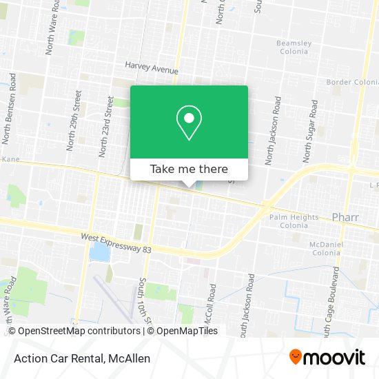 Mapa de Action Car Rental