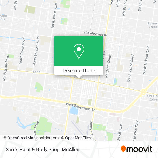 Sam's Paint & Body Shop map