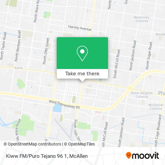 Kiww FM/Puro Tejano 96 1 map