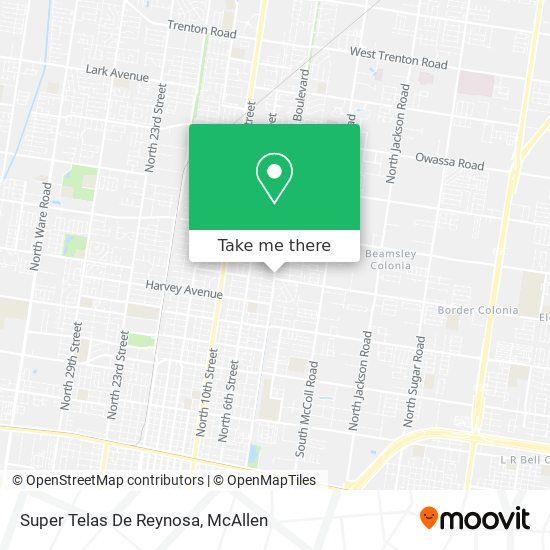 Mapa de Super Telas De Reynosa