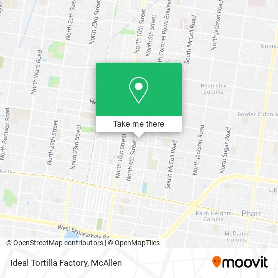 Mapa de Ideal Tortilla Factory