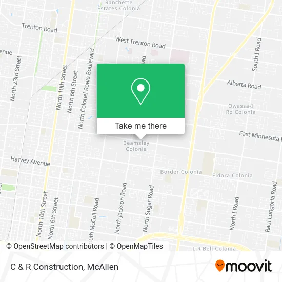 C & R Construction map