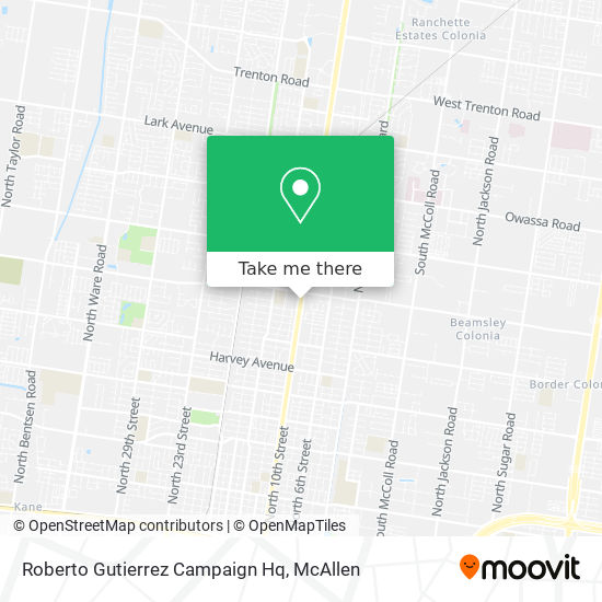 Mapa de Roberto Gutierrez Campaign Hq
