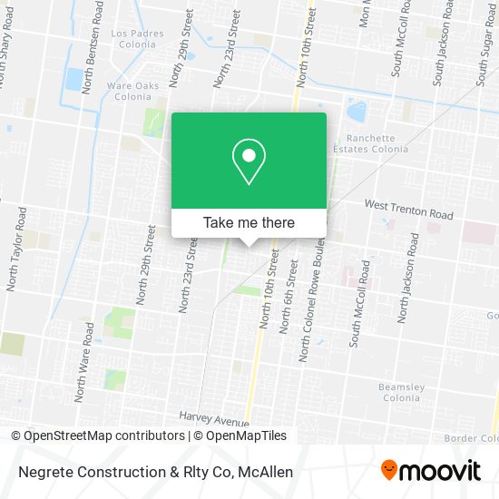 Negrete Construction & Rlty Co map