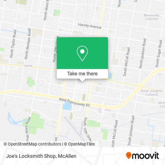 Mapa de Joe's Locksmith Shop