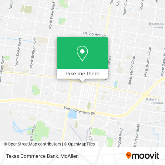 Mapa de Texas Commerce Bank