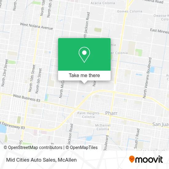 Mid Cities Auto Sales map