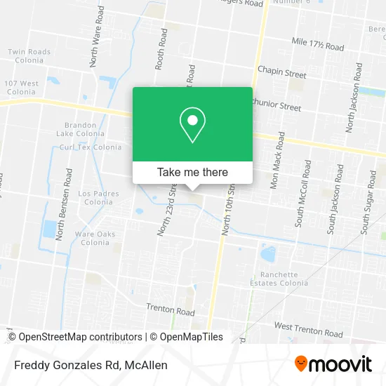 Mapa de Freddy Gonzales Rd