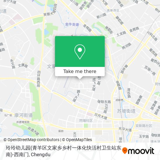 玲玲幼儿园(青羊区文家乡乡村一体化快活村卫生站东南)-西南门 map