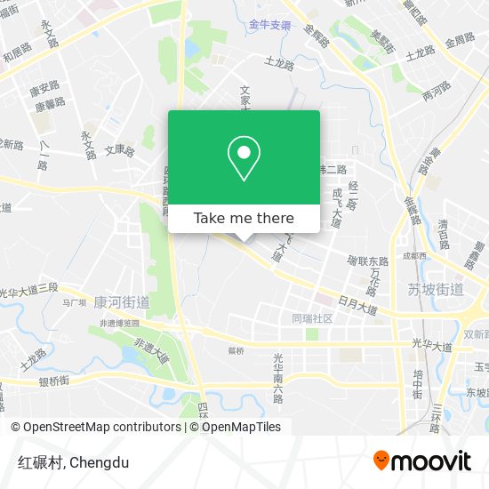 红碾村 map