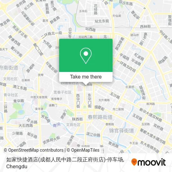 如家快捷酒店(成都人民中路二段正府街店)-停车场 map