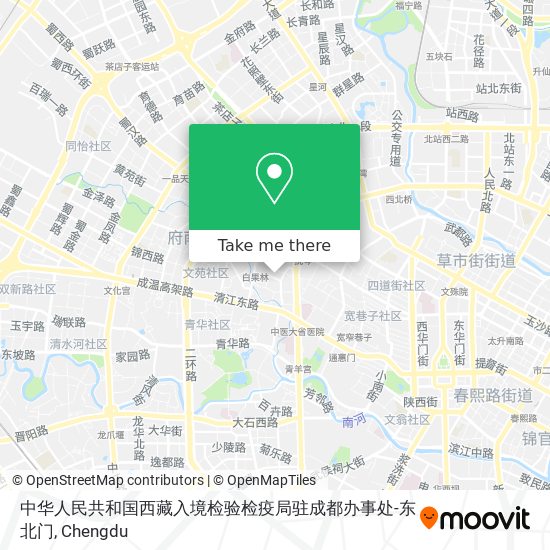 中华人民共和国西藏入境检验检疫局驻成都办事处-东北门 map